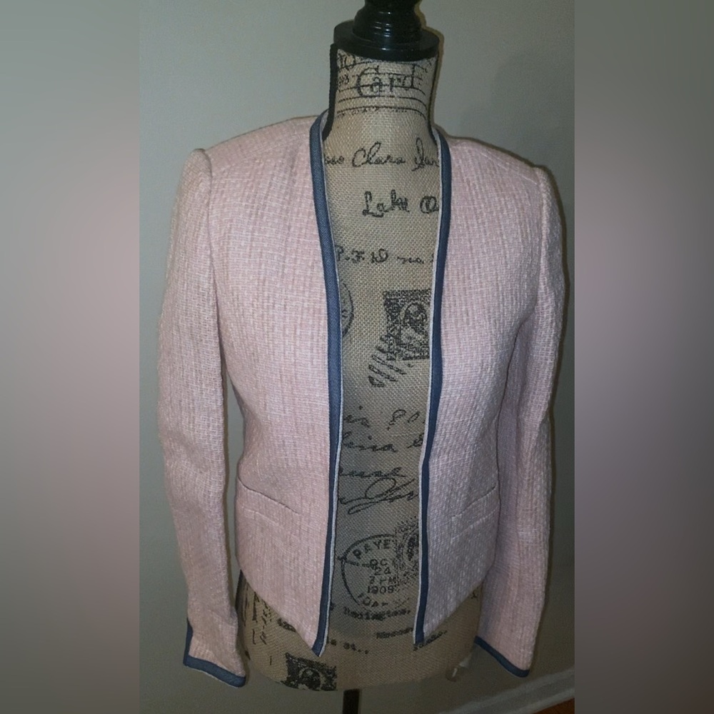 (Hilfiger Denim) by Tommy Hilfiger: Pink Blazer with Navy Trim